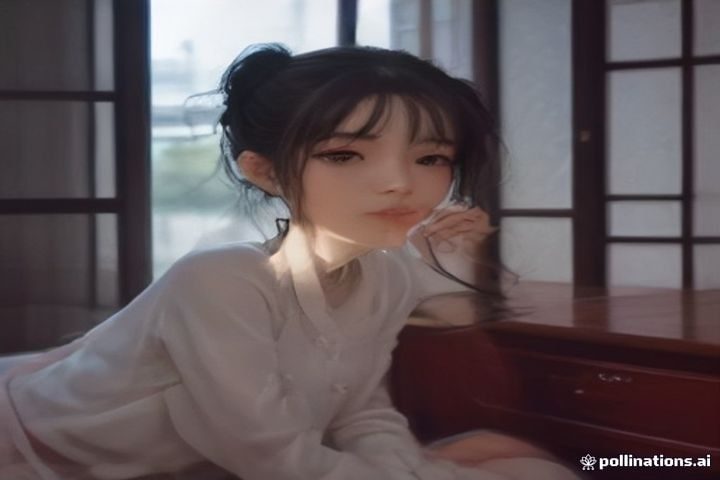 一位年轻女性创作者在阳光明媚的厨房里拍摄糖心vlog美食内容，画面温暖明亮，展现甜蜜生活记录的真实氛围